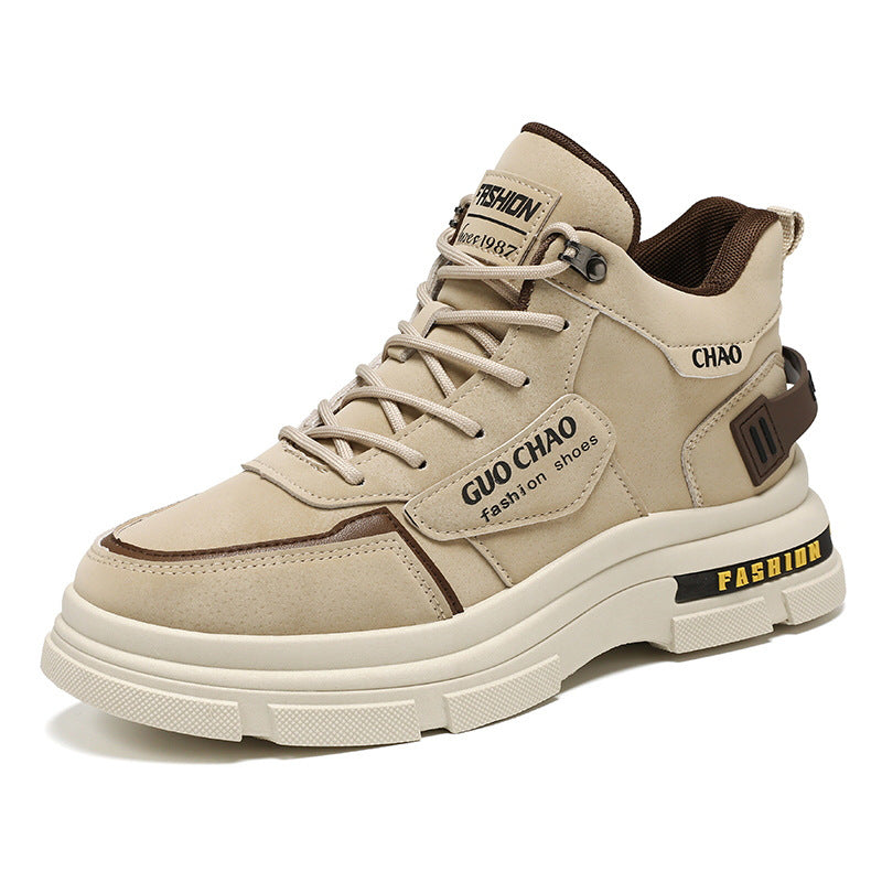 Men‘s Casual Sneakers High Quality Comfortable High Top Ankle Boots Chelsea Fashion Cowboy Work Shoes Trend Versatiled Hombres