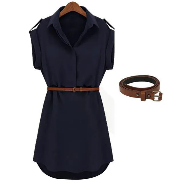 Traf Women  Casual Summer Loose Short Sleeve Dress With Belt Casual Slim Dress Ropa Mujer Juvenil فساتين مناسبة رسمية