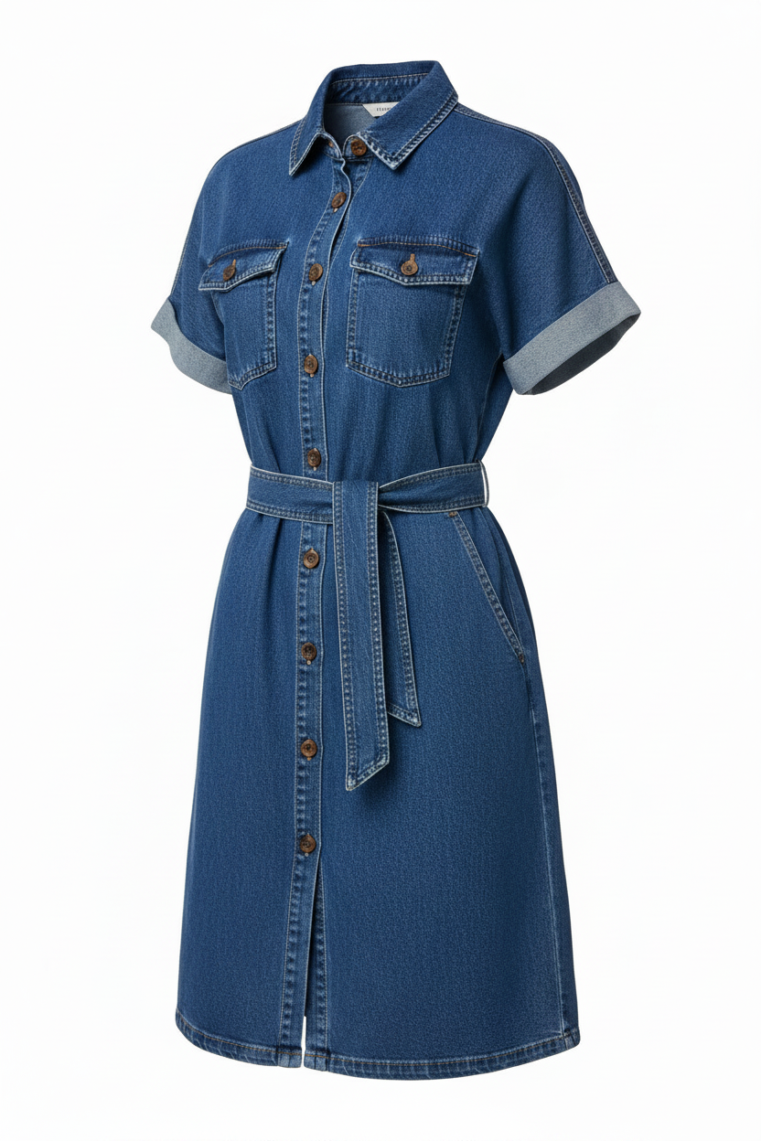 Vestido Jeans Azul Mini Verano